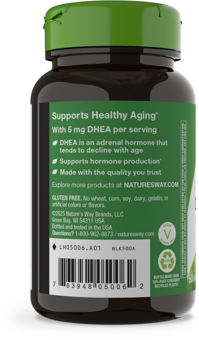 <{%360IMAGE2_05006%}>Nature's Way® | Youthful You DHEA 5mg - left side of pack