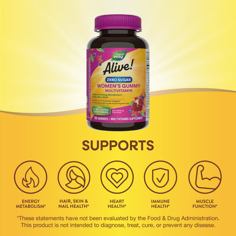 <{%MAIN2_14618%}>Nature's Way® | Alive! Zero Sugar Women's Gummy Multivitamin