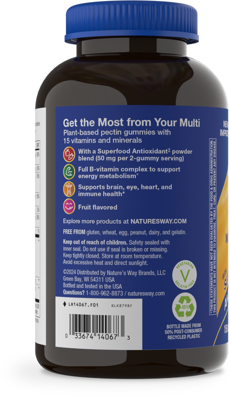 <{%360IMAGE2_14067%}>Nature's Way® | Alive! Men's 50+ Gummy Multivitamin - left side of pack