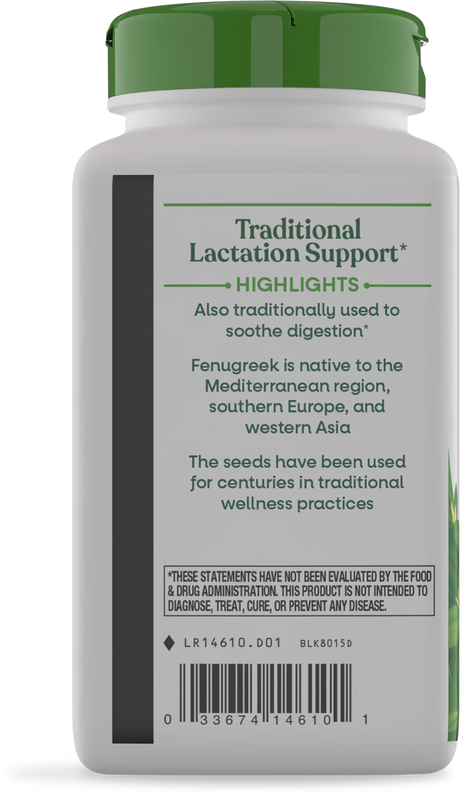 <{%360IMAGE6_14610%}>Nature's Way® | Fenugreek Seed - left side of pack