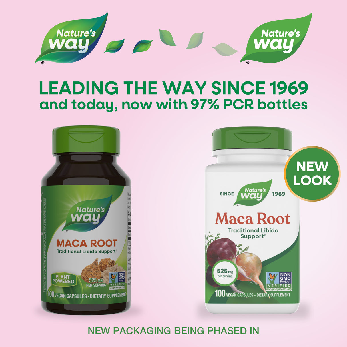 <{%MAIN1_15310%}>Nature's Way® | Maca Root - package updates old to new