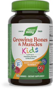 <{%PRIMARY_13371%}>Nature's Way® | Kids Growing Bones & Muscles Gummies, 60 gummies, Wildberry