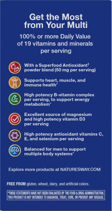<{%360IMAGE5_13660%}>Nature's Way® | Alive! Men's Complete Multivitamin - right side of pack