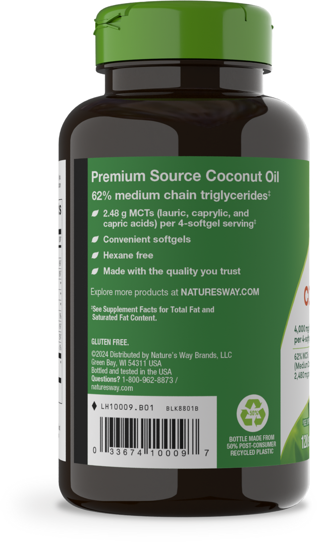 <{%360IMAGE2_10009%}>Nature's Way® | Coconut Oil - left side of pack
