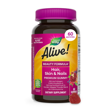 <{%MAIN7_11973%}>Nature's Way® | Alive! Hair, Skin & Nails Premium Gummies
