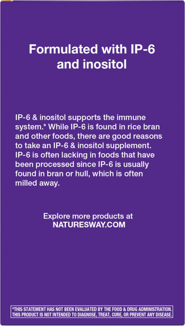 <{%360IMAGE3_05802%}>Nature's Way® | Cell Forté IP-6 & Inositol - back of pack