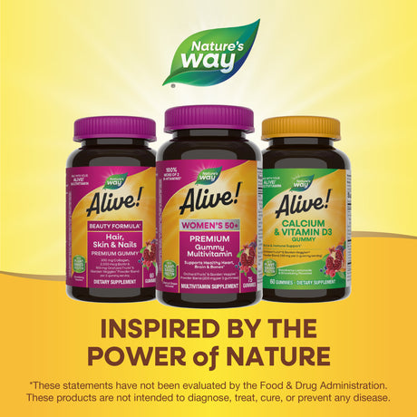 <{%MAIN5_15899%}>Nature's Way® | Alive! Premium Women's 50+ Gummy Multivitamin