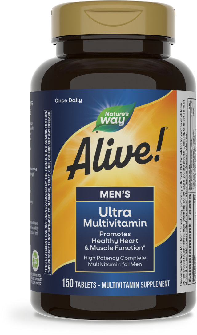 <{%PRIMARY_13717%}>Nature's Way® | Alive! Men's Ultra Multivitamin, 150 tablets