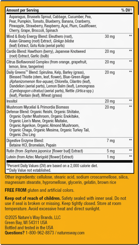 <{%360IMAGE2_15691%}>Nature's Way® | Alive! Men's 50+ Ultra Multivitamin - back of pack