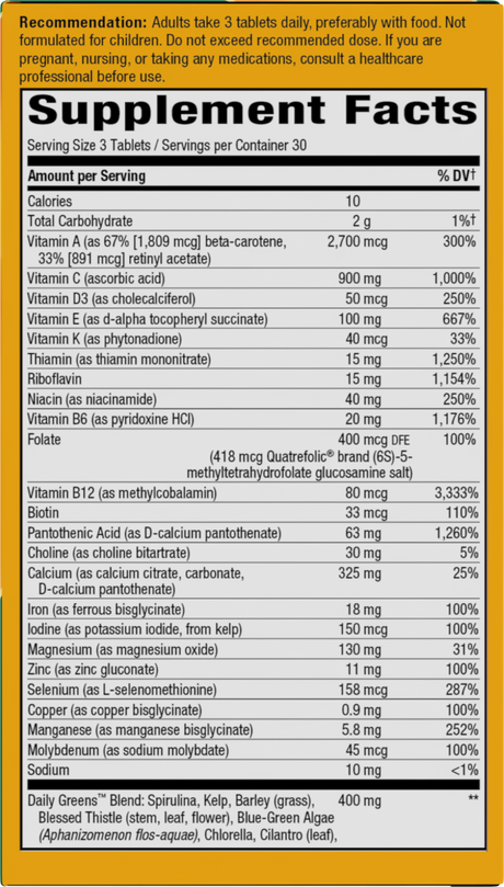 <{%360IMAGE1_14927%}>Nature's Way® | Alive! Max3 Potency Adult Complete Multivitamin - right side of pack