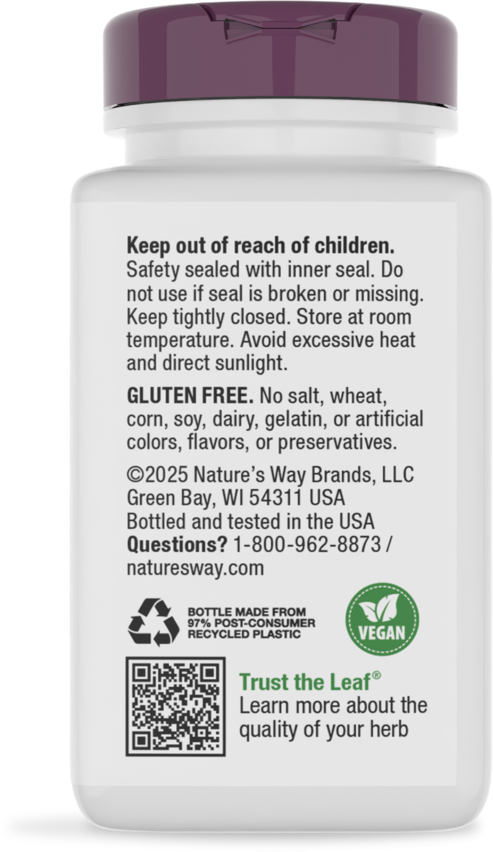 <{%360IMAGE3_15311%}>Nature's Way® | Horny Goat Weed Standardized Extract - back of pack