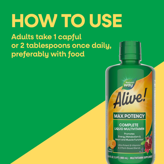 <{%DETAIL2_15395%}>Nature's Way® | Alive! Max Potency Complete Liquid Multivitamin - product recommendations