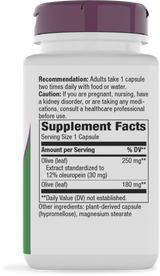 <{%360IMAGE1_64000%}>Nature's Way® | Olive Leaf Standardized Extract - right side of pack