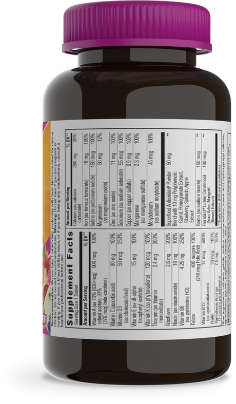 <{%360IMAGE1_13710%}>Nature's Way® | Alive! Women's Complete Multivitamin - right side of pack
