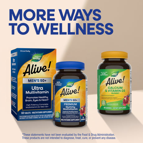 <{%MAIN6_15898%}>Nature's Way® | Alive! Premium Men's 50+ Gummy Multivitamin