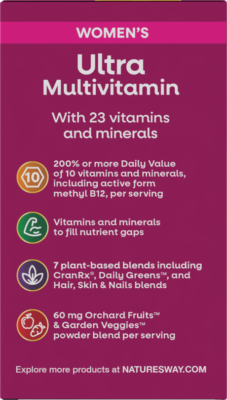 <{%360IMAGE6_15686%}>Nature's Way® | Alive! Women's Ultra Multivitamin - left side of pack
