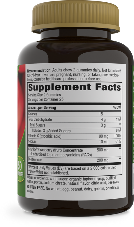 <{%360IMAGE1_10624%}>Nature's Way® | CranRx Gummies - right side of pack