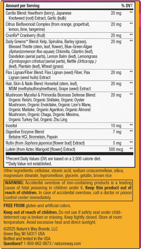 <{%360IMAGE5_15686%}>Nature's Way® | Alive! Women's Ultra Multivitamin - back of pack