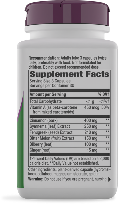 <{%360IMAGE1_79200%}>Nature's Way® | Blood Sugar Manager - right side of pack