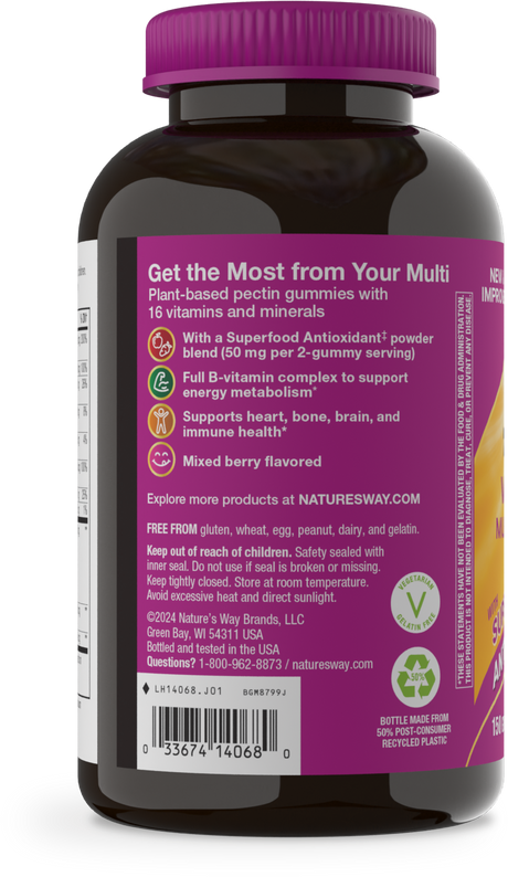 <{%360IMAGE2_14068%}>Nature's Way® | Alive! Women's 50+ Gummy Multivitamin - left side of pack