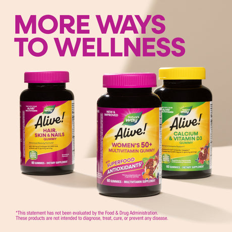 <{%MAIN11_11537%}>Nature's Way® | Alive! Women's 50+ Gummy Multivitamin