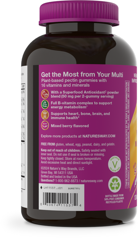<{%360IMAGE5_11537%}>Nature's Way® | Alive! Women's 50+ Gummy Multivitamin - left side of pack