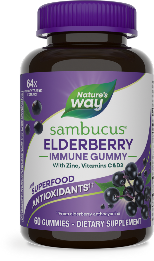 <{%PRIMARY_10486%}>Nature's Way® | Sambucus Elderberry Immune Gummy, 60 gummies, Elderberry