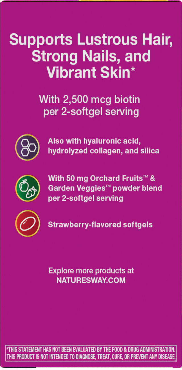<{%360IMAGE3_11094%}>Nature's Way® | Alive! Hair, Skin & Nails Multivitamin - left side of pack