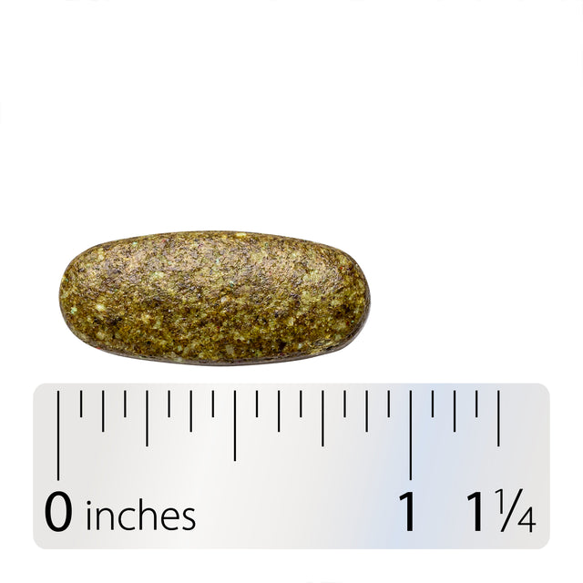<{%360IMAGE4_12112%}>Nature's Way® | Alive! Men's Garden Goodness Complete Multivitamin - Tablet and ruler