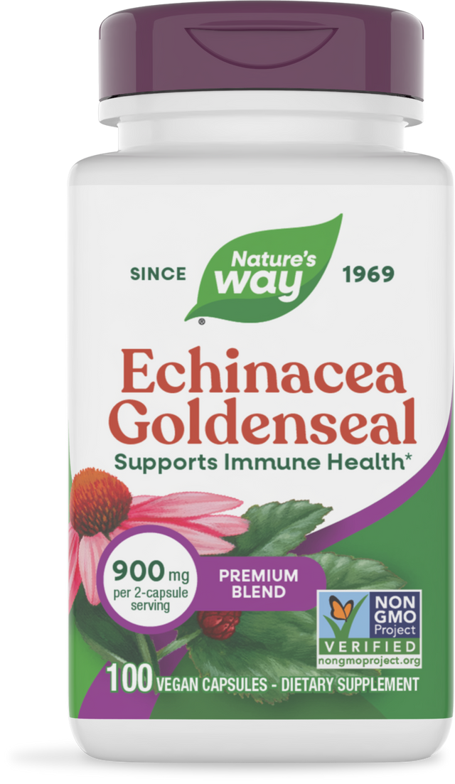 <{%PRIMARY_415%}>Nature's Way® | Echinacea Goldenseal Premium Blend, 100 capsules