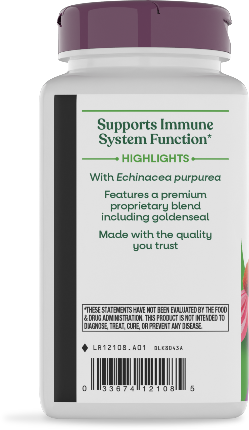 <{%360IMAGE2_12108%}>Nature's Way® | Echinacea Goldenseal Premium Blend - left side of pack