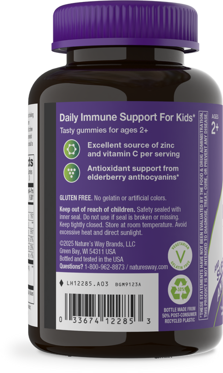 <{%360IMAGE5_12285%}>Nature's Way® | Sambucus Kids Elderberry Immune Gummies - left side of pack