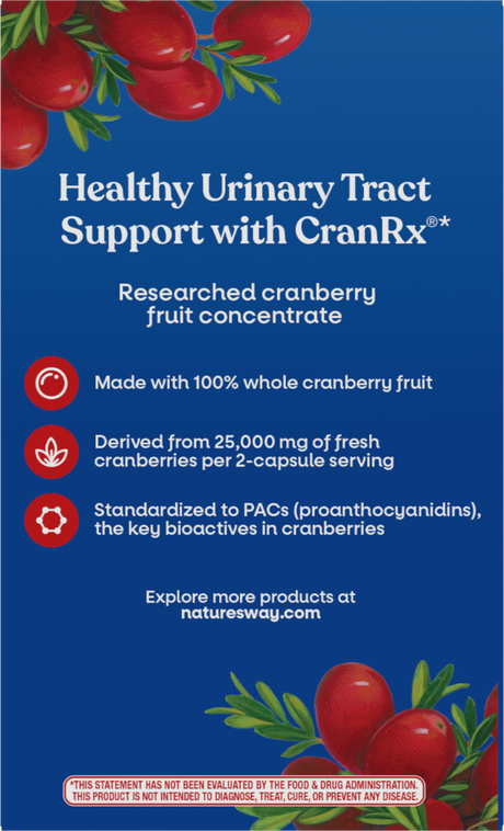 <{%360IMAGE2_11861%}>Nature's Way® | Pearls Urinary Tract Health Probiotic + CranRx - back of pack
