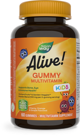 <{%PRIMARY_15788%}>Nature's Way® | Alive! Kids Multivitamin Gummy, 60 gummies, Cherry, Orange & Grape