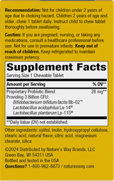 <{%360IMAGE5_14242%}>Nature's Way® | Primadophilus Kids Probiotic Chewables - right side of pack