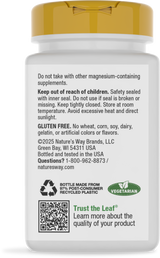 <{%360IMAGE3_41051%}>Nature's Way® | Magnesium Complex - back of pack