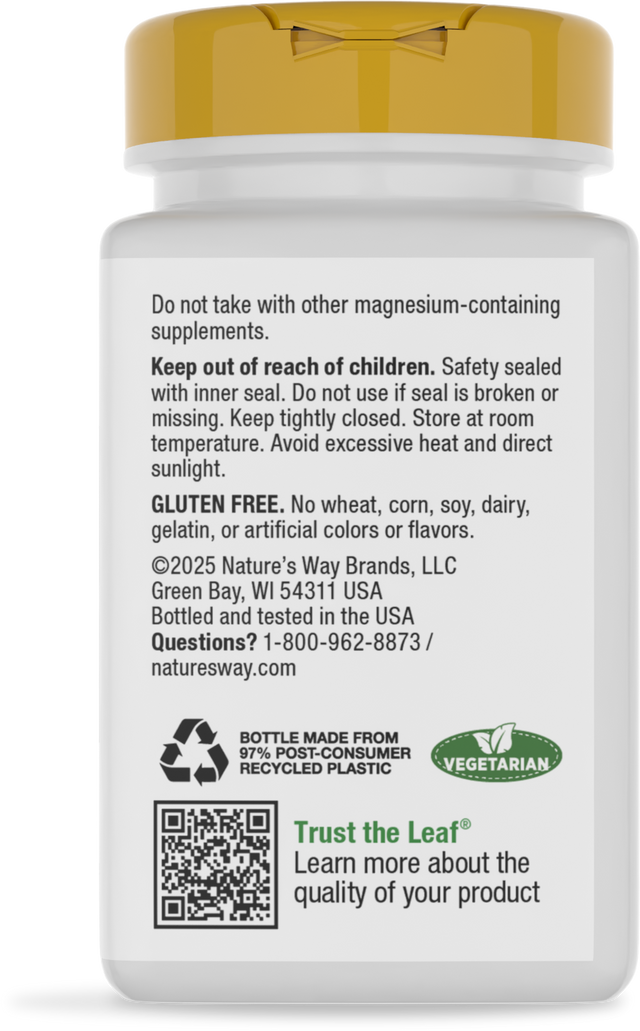 <{%360IMAGE3_41051%}>Nature's Way® | Magnesium Complex - back of pack