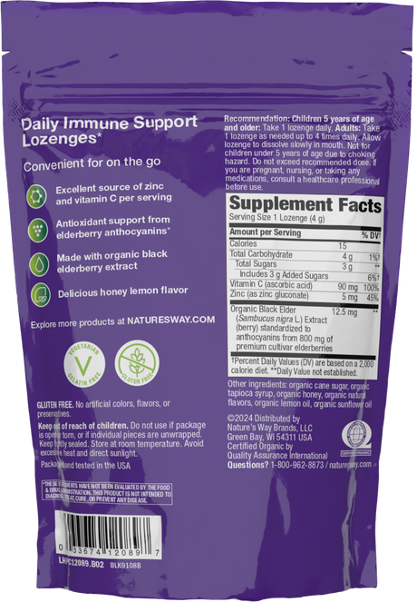 <{%360IMAGE5_12089%}>Nature's Way® | Sambucus Immune Lozenges - back of pack