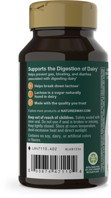 <{%360IMAGE2_47110%}>Nature's Way® | Lactose Defense Digestive Enzymes - left side of pack