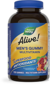 <{%PRIMARY_14066%}>Nature's Way® | Alive! Men's Gummy Multivitamin, 150 gummies, Fruit