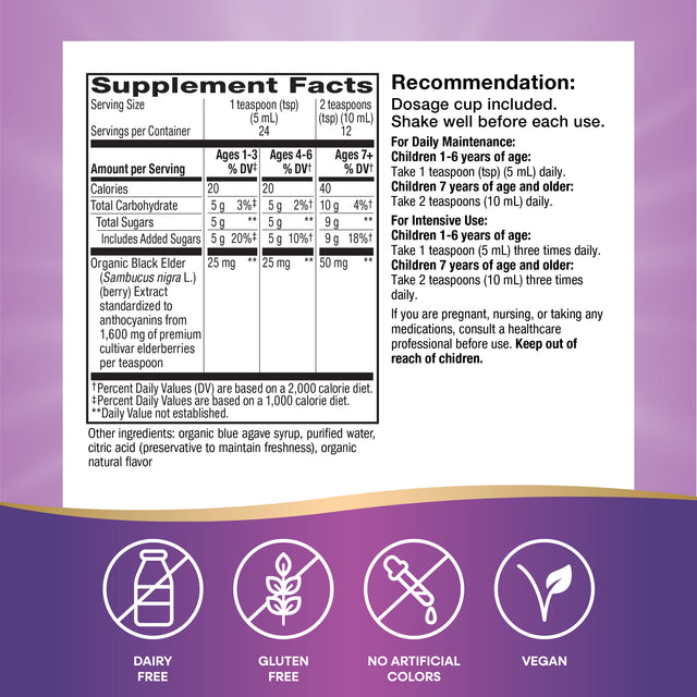 <{%MAIN4_15797%}>Nature's Way® | Sambucus Organic Traditional Elderberry Immune Syrup for Kids