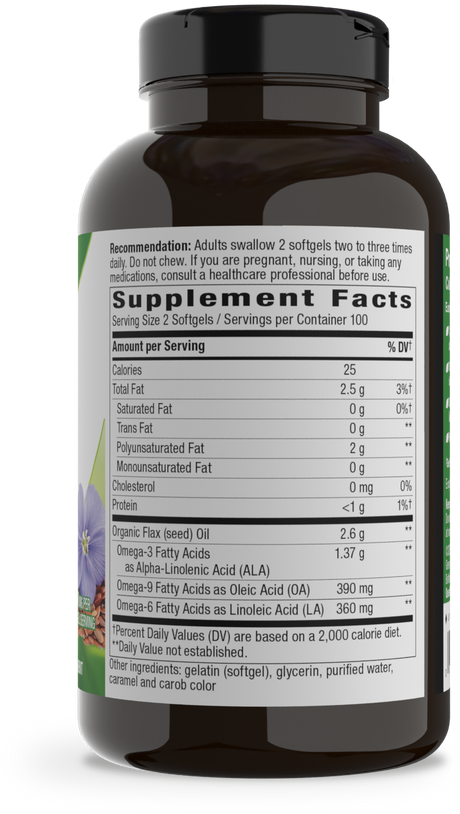 <{%360IMAGE1_15425%}>Nature's Way® | Flax Oil - right side of pack