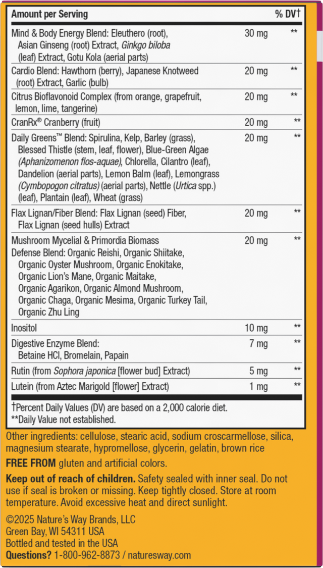 <{%360IMAGE5_15692%}>Nature's Way® | Alive! Women's 50+ Ultra Multivitamin - back of pack