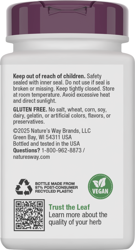 <{%360IMAGE3_63400%}>Nature's Way® | Valerian - back of pack