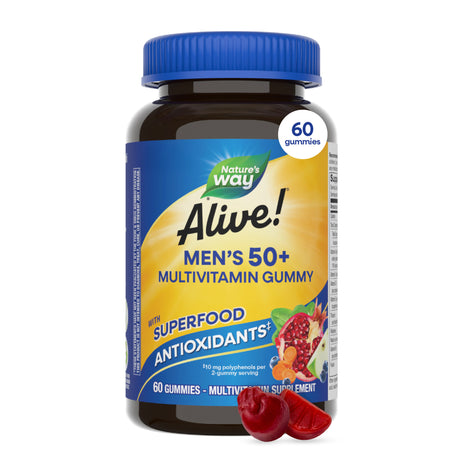 <{%MAIN18_15902%}>Nature's Way® | Alive! Men's 50+ Gummy Multivitamin