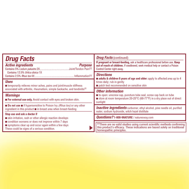 <{%MAIN4_undefined%}>Nature's Way® | Boericke & Tafel Triflora Gel - supplement facts