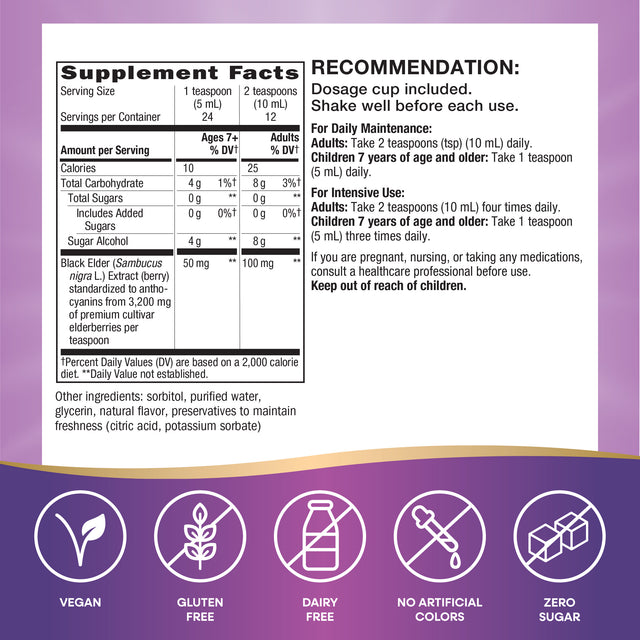 <{%MAIN4_6971%}>Nature's Way® | Sambucus Zero Sugar Traditional Elderberry Immune Syrup