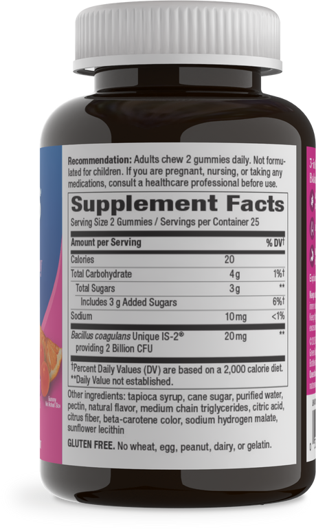 <{%360IMAGE4_14719%}>Nature's Way® | Pearls Women's Probiotic Gummy 3-in-1 - right side of pack