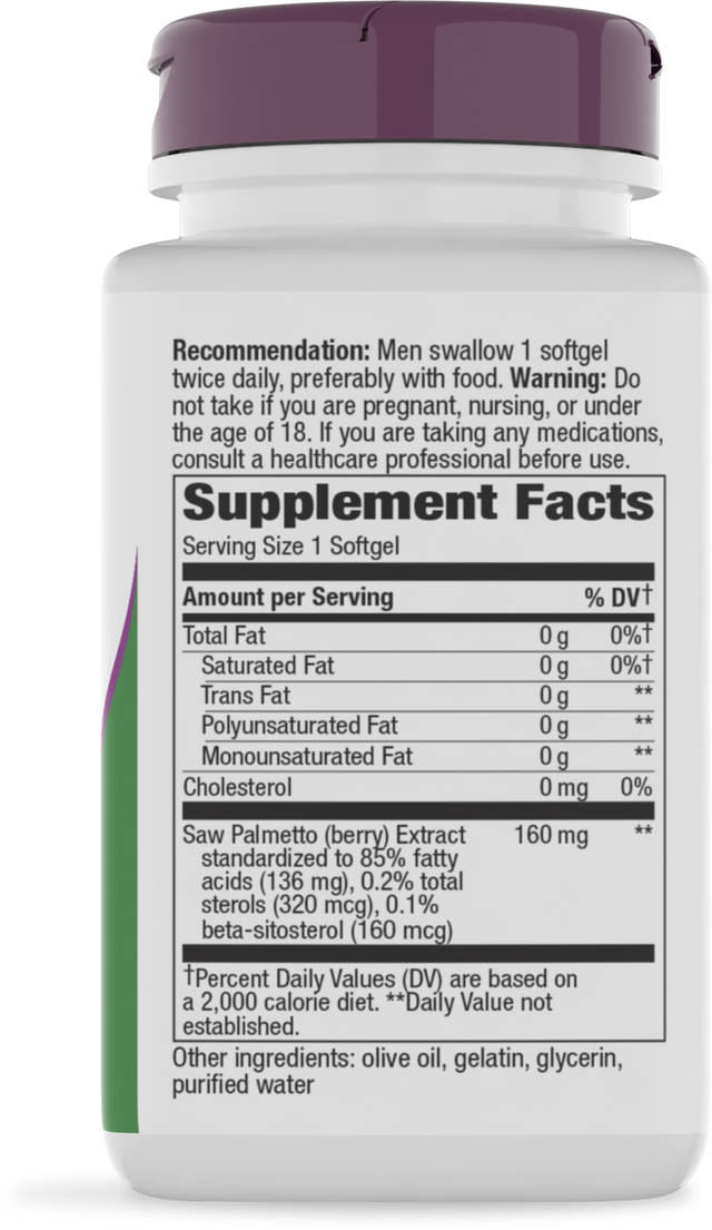 <{%360IMAGE5_62800%}>Nature's Way® | Saw Palmetto - right side of pack
