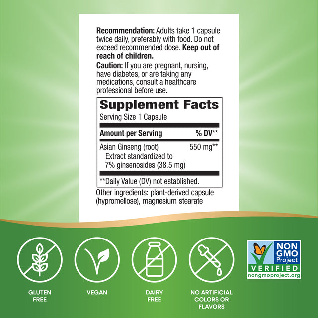 <{%MAIN4_61700%}>Nature's Way® | Asian Ginseng Standardized Extract